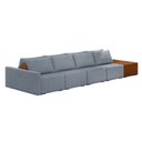 Ver imagem 1 de Sofá Ilha 4 Lugares Living 512cm Modulado para Sala Lary Linho Azul K01 - D'Rossi