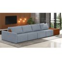 Ver imagem 2 de Sofá Ilha 4 Lugares Living 512cm Modulado para Sala Lary Linho Azul K01 - D'Rossi
