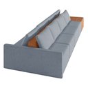 Ver imagem 7 de Sofá Ilha 4 Lugares Living 512cm Modulado para Sala Lary Linho Azul K01 - D'Rossi