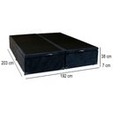 Ver imagem 3 de Cama Box Baú King Bipartido Suede Mega Cama Preto 192x203x45cm