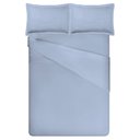 Ver imagem 3 de Jogo de Cama Casal Liso 300 Fios Nova América:azul
