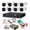 Kit DVR Intelbras + 8 Câmeras Intelbras VHL 1120 HD 720p 20m com HD MHDX 1108 SEM HD - 1