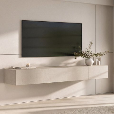 Rack Suspenso para TV até 75 Polegadas 210cm Aruá CabeCasa MadeiraOriginals