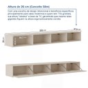 Ver imagem 3 de Rack Suspenso para TV até 75 Polegadas 210cm Aruá CabeCasa MadeiraOriginals
