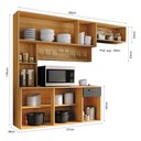 Ver imagem 4 de Kit Cozinha Compacta Suspensa Manu 6 Portas Moderna Premium Completa Cor Freijo Grafite Acetina