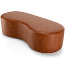 Ver imagem 1 de Puff Decorativo Orgânico para Living Quarto 140cm Orbit W01 Couríssimo Camel - Lyam Decor
