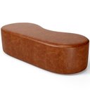 Ver imagem 6 de Puff Decorativo Orgânico para Living Quarto 140cm Orbit W01 Couríssimo Camel - Lyam Decor