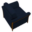 Ver imagem 7 de Kit 2 Poltronas Decorativas Sala de Estar 102cm Pés Madeira Roya M22 Veludo Azul Marinho - Mpozenato