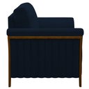 Ver imagem 6 de Kit 2 Poltronas Decorativas Sala de Estar 102cm Pés Madeira Roya M22 Veludo Azul Marinho - Mpozenato