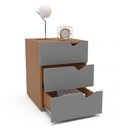 Ver imagem 4 de Gaveteiro 3 Gavetas Porto Cinza e Freijó Politorno