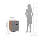 Ver imagem 2 de Gaveteiro 3 Gavetas Porto Cinza e Freijó Politorno