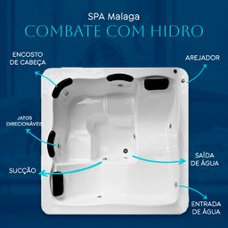 Spa Quadrado Malaga Combate com Hidro - 127v - 4
