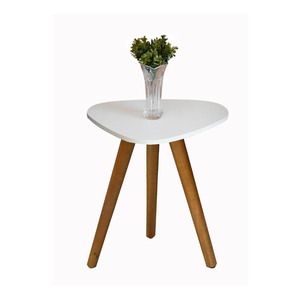 Mesinha Lateral Redonda Sala Pé Palito Retro Decorativa Tampo Orgânico