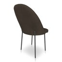 Ver imagem 6 de Kit 6 Cadeiras Poltrona de Jantar Ariel Suede Marrom Pés de Ferro Preto - Pallazio