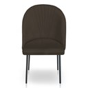 Ver imagem 4 de Kit 6 Cadeiras Poltrona de Jantar Ariel Suede Marrom Pés de Ferro Preto - Pallazio