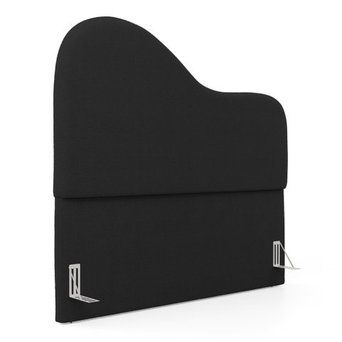 Cabeceira Orgânica Cama Box King Size Sea 195cm com Frame Bouclé Preto - Desk Design