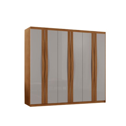 Guarda Roupa Casal Dunas Mdf 6 Portas e 2 Gavetas Moderna