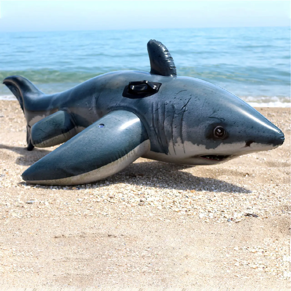 Bóia Inflável Tubarão Realistic Intex para Piscina 173x107cm:cinza - 8