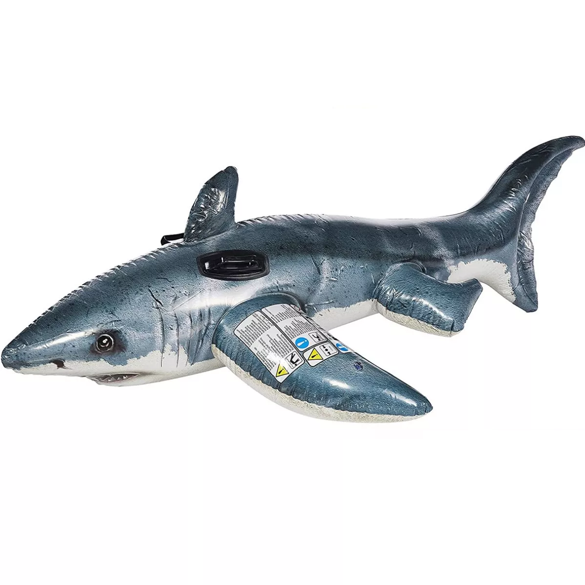 Bóia Inflável Tubarão Realistic Intex para Piscina 173x107cm:cinza - 7