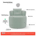 Ver imagem 3 de Kit Sofá e Poltrona Orgânica Living Bob com Almofadas Bouclê Verde Menta - Desk Design