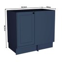 Ver imagem 4 de Balcão de Canto Cozinha 100% MDF sem Tampo Sevilha Herval Azul/Órion