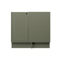 Ver imagem 3 de Balcão de Canto Cozinha 100% MDF sem Tampo Sevilha Herval Verde/Hill