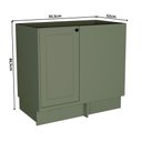 Ver imagem 4 de Balcão de Canto Cozinha 100% MDF sem Tampo Sevilha Herval Verde/Hill