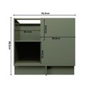 Ver imagem 5 de Balcão de Canto Cozinha 100% MDF sem Tampo Sevilha Herval Verde/Hill