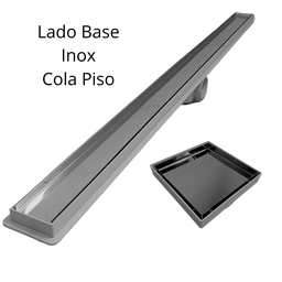 Kit Ralo Linear Banheiro 5x80 + Ralo 15x15 Inox Oculto Cinza Box Lavabo Dentro e Fora - 3