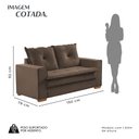 Ver imagem 3 de Sofá Florianópolis 2 Lugares 150cm Veludo Marrom