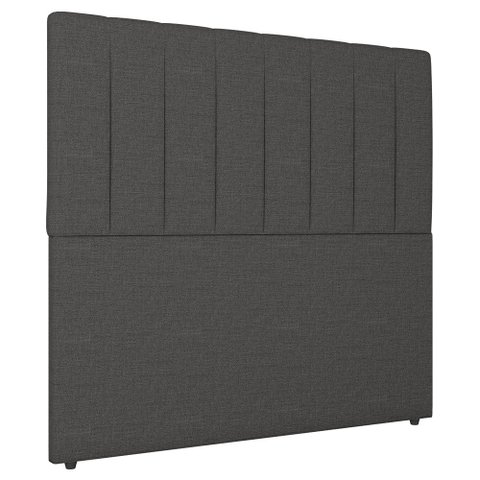 Cabeceira Cama Box Solteiro Ivana 90cm Linho Cinza - Desk Design