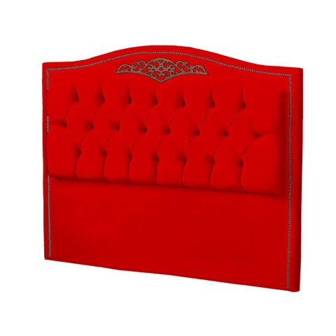 Cabeceira Casal Queen Size Estofada para Cama Box Maitê Veludo Ateliê do Conforto Cabeceira Casal Qu