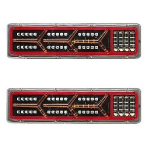 Par Lanterna Traseira Led 12 e 24volts Sequencial Caminhão