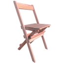 Ver imagem 4 de Conjunto Mesa Dobrável 60x60 Cm com 2 Cadeiras em Madeira Maciça - Cru