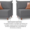 Ver mais imagens de Sofá Living Canela 4 Lugares 225 cm Linho