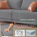 Ver imagem 4 de Sofá Living Canela 4 Lugares 225 cm Linho Cinza/Marrom