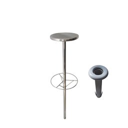 04 Bancos Inox Dupla Face Bar Molhado + Chumbadores - 3