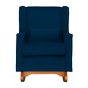 Ver imagem 3 de Poltrona Aurora Pés Balanço Luxo Suede Cores - DS Estofados - Azul Marinho