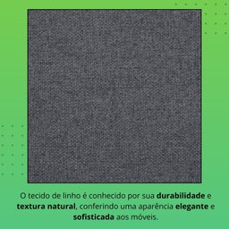 Sofá Living Canela 4 Lugares 245 cm Linho - 12