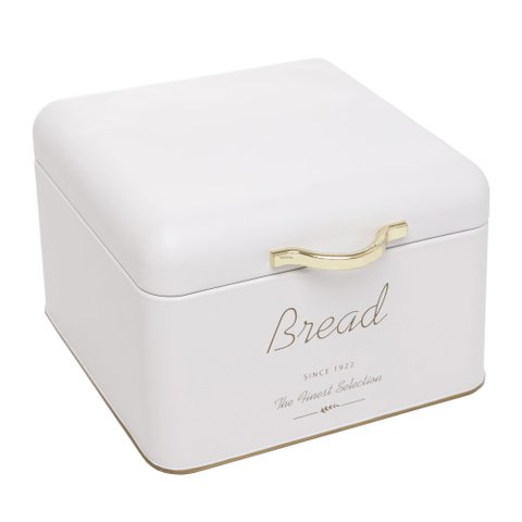 Porta-Pão com Alça Olina 18cm Off-White Metal Wolff