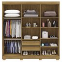 Ver imagem 2 de Guarda Roupa Casal 6 Portas 2g Espelho 218 Cm Nature Alasca Vlr
