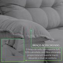 Ver imagem 7 de Sofá Retrátil Muriaé 4 Lugares 210 cm Linho Cinza