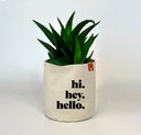 Ver imagem 1 de Cachepot Pequeno em Lona de Algodão Estampado, para Casa ou Escritório