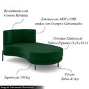 Ver imagem 3 de Sofá Chaise Lado Direito Downey Sala de Estar Veludo Verde G15 - Gran Belo