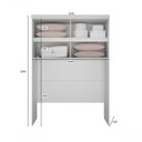 Ver imagem 3 de Modulado Aéreo Casal 4 Portas - Rizon-branco - Móveis Novo Horizonte