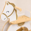 Ver imagem 4 de Cavalinho Balanco Gangorra Infantil Montessori Madeira MDF Bebe Playground Crianca Banquinho com Enc
