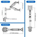 Ver imagem 3 de Suporte Monitor Ajustavel 17a 35 Pistao a Gás - Preto Px-h80