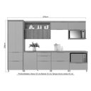 Ver imagem 2 de Cozinha Completa Marquesa 7 Peças (3 Aéreos + 3 Balcões + 1 Paneleiro) C6p41 Nature/verde -
