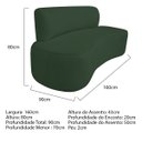 Ver imagem 3 de Sofá Curvo Orgânico 160cm 2 Lugares Linho Antonela