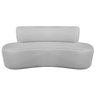 Sofá Curvo Orgânico 140cm 2 Lugares Linho Antonela - 5